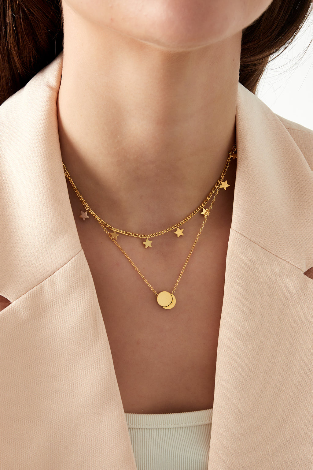 collier double étoile