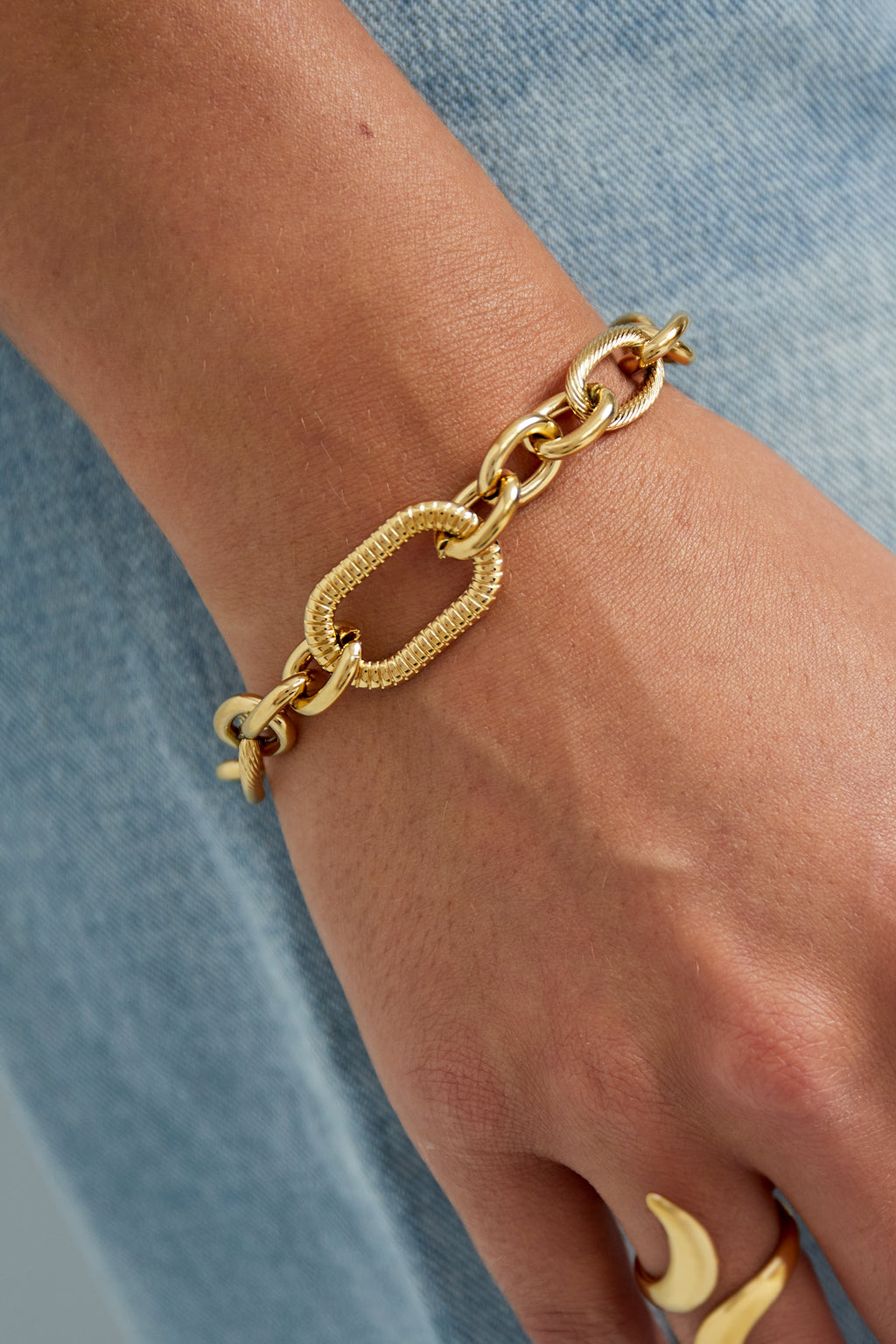 bracelet chaîne à maillons audacieux