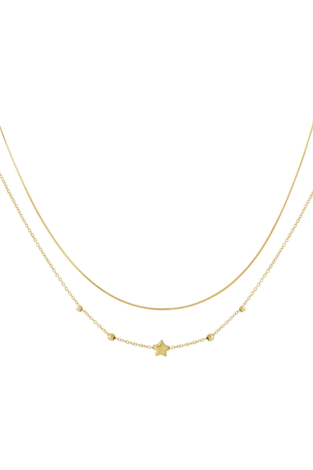 Collier étoile double couche