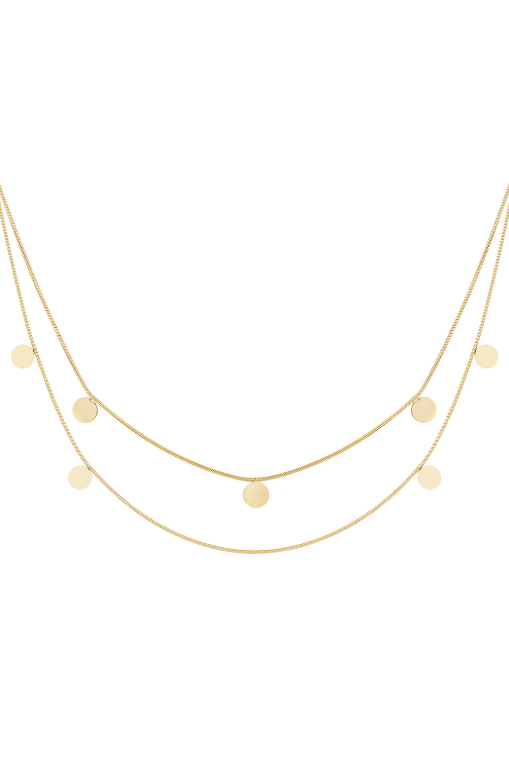 collier double pièces de monnaie