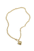 Collier pendentif en forme de cœur avec fermeture avant