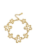 Bracelet orné de fleurs ludiques de tailles variées