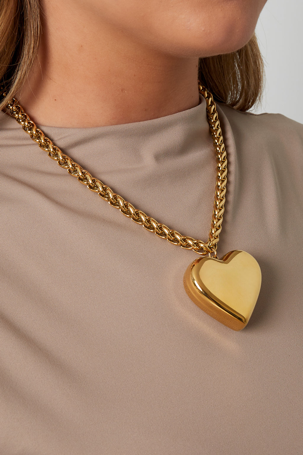 Collier battement de cœur en or