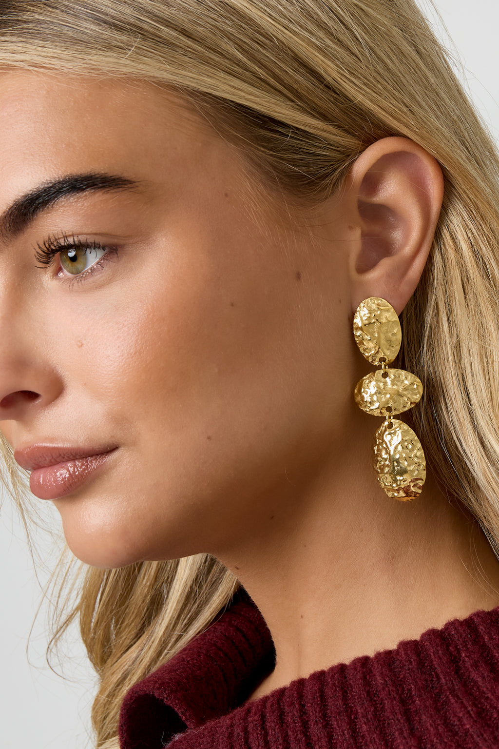 Boucles d'oreilles pendantes en acier inoxydable, forme irrégulière, collection décontractée et simple pour femmes