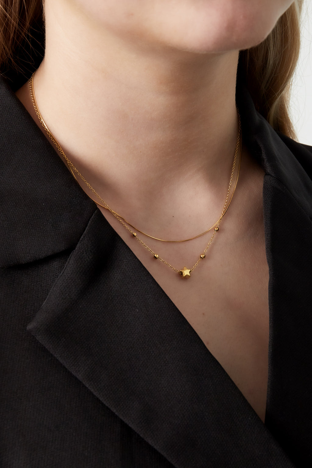Collier étoile double couche