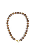 Colliers de perles en acrylique imprimé léopard, style rétro, classique, pour femme, 14 mm