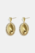 Boucles d'oreilles pendantes en acier inoxydable en forme de cœur, collection décontractée et simple pour femmes