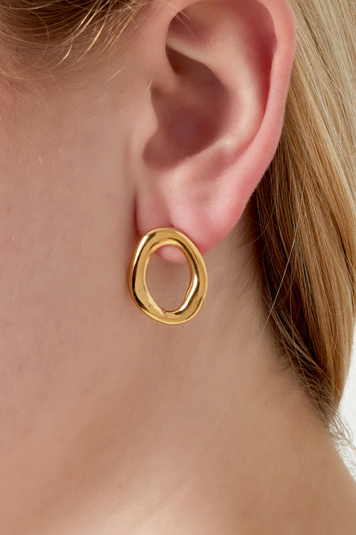 Boucles d'oreilles ovales modernes